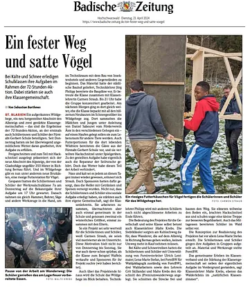 Ein fester Weg und satte Vögel