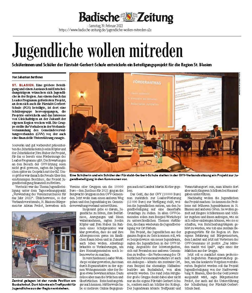 Artikel Badische Zeitung