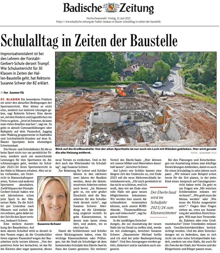 Schulalltag in Zeiten der Baustelle