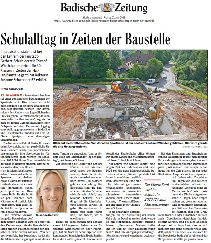 Schulalltag in Zeiten der Baustelle