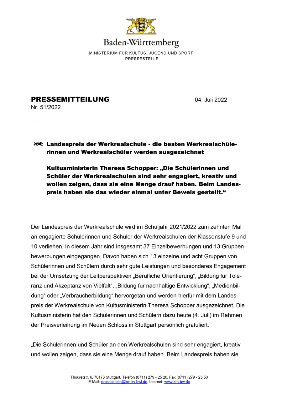 PRESSEMITTEILUNG