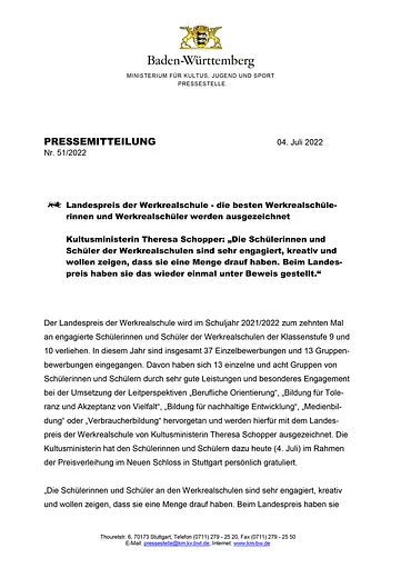 PRESSEMITTEILUNG