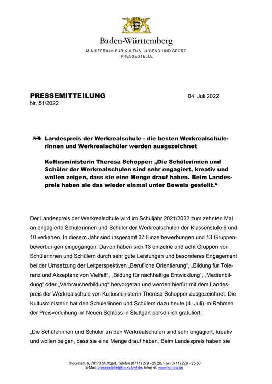 PRESSEMITTEILUNG