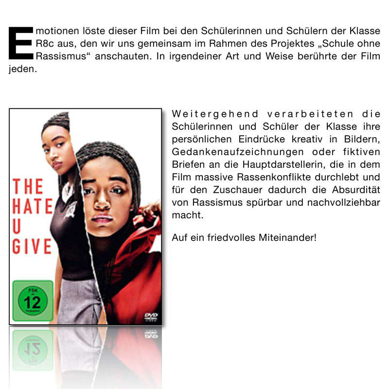 Schule ohne Rassismus - THE HATE U GIVE