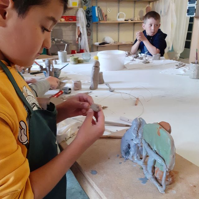 Ein Vormittag in der Kunstwerkstatt 