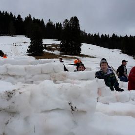 Schneelabyrinth in Bernau