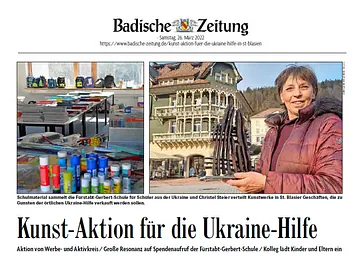 Kunst-Aktion für die Ukraine-Hilfe